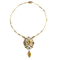 Collier Sautoir en or jaune émaillé et saphirs jaunes 58 Facettes OC-63500317