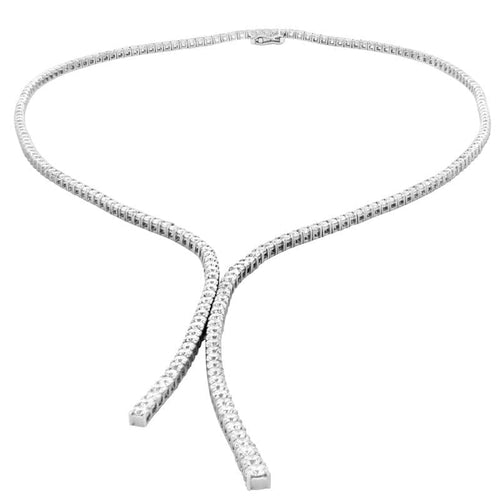 Collier Collier cravate Édouard Nahum en or blanc et diamants 58 Facettes 63700130