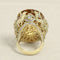 Bague 52 Cerfs-Fleurs - Bague en or jaune citrine, diamants jaunes et blancs 58 Facettes OC-61H00028