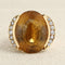 Bague 51 Bague - Citrine et diamants en or jaune 18 carats 58 Facettes OC-61H00026