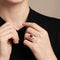 Bague 50 Bague en or gris, rubis de Birmanie et diamants 58 Facettes OC-61600017
