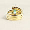 Bague 53 Bague triple en or jaune, émeraude de Colombie et diamants 58 Facettes OC-61300087