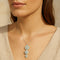Pendentif Loris Abate - Pendentif en or gris aigue-marine et diamants 58 Facettes OC-64700210