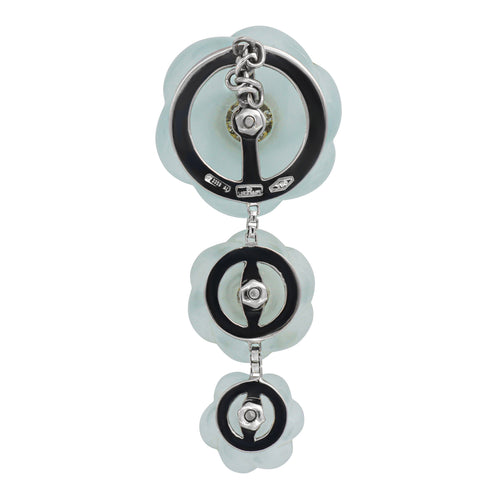 Pendentif Loris Abate - Pendentif en or gris aigue-marine et diamants 58 Facettes OC-64700210