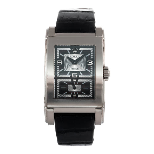 Montre Rolex Cellini Prince - Montre rectangulaire en or blanc 58 Facettes 68801834
