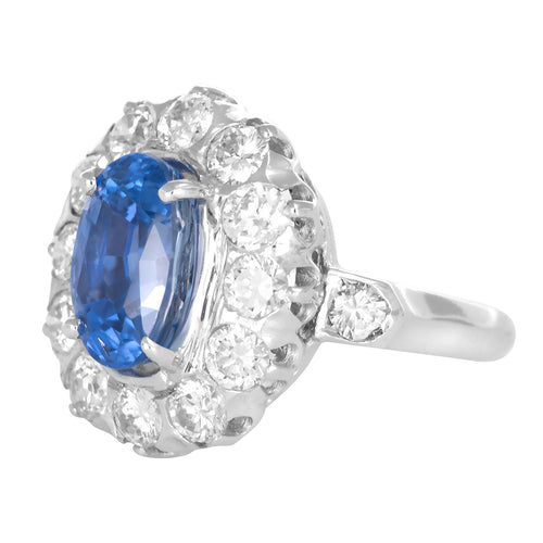 Bague 51 Pompadour - Bague en or gris saphir et diamants 58 Facettes 61100164