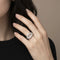 Bague 52 Fred Force 10 - Bague Grand Modèle en or blanc et diamants 58 Facettes 61E00487