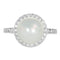 Bague 54 Bague en or gris, perle et diamants 58 Facettes 61400032