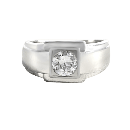 Bague 54 Alliance en platine et diamant 58 Facettes 61000373