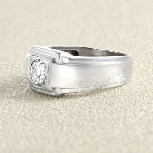 Bague 54 Bague - Alliance en platine et diamant 58 Facettes 61000373