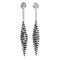 Boucles d'oreilles Giorgio Visconti - Boucles d’oreilles en or gris et diamants blancs et noirs 58 Facettes 66300074