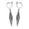 Boucles d'oreilles Giorgio Visconti - Boucles d’oreilles en or gris et diamants blancs et noirs 58 Facettes 66300074