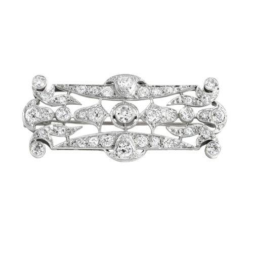 Broche Broche en platine 950/1000 et diamants naturels 58 Facettes 65000072