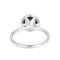 Bague 54 Solitaire - Bague en or gris et diamants blancs/noirs 58 Facettes 31E00644