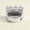 Bague 53 Tom Gerard - Bague en or gris 18 carats, galuchat et diamants 58 Facettes 61E00220