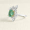 Bague 52 Bague en or gris 18 carats avec émeraude de Colombie et diamants 58 Facettes 61300065