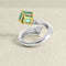 Bague 51 Bague en or gris, émeraude de Colombie et diamant 58 Facettes 61300002