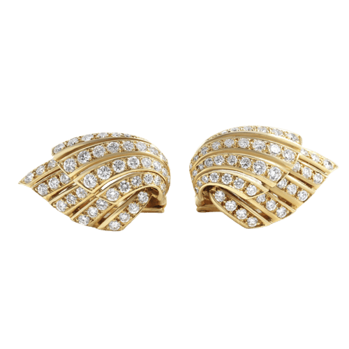 Boucles d'oreilles Boucles d'oreilles en or jaune 18 carats et diamants 58 Facettes 66300053
