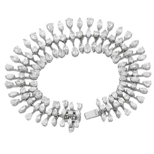 Bracelet Bracelet en or gris et diamants 58 Facettes 62100095