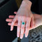 Bague 54 Bague - Émeraude de Colombie et diamants en or gris 58 Facettes 61300039