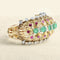 Bracelet Bracelet rétro 1940 en or jaune 18 carats, émeraudes, diamants et rubis 58 Facettes 62800060