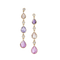 Boucles d'oreilles Boucles d'oreilles pendantes en or rose, saphirs et diamants 58 Facettes 661D00026