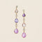 Boucles d'oreilles Boucles d’oreilles pendantes en or rose, saphirs et diamants 58 Facettes 661D00026