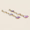 Boucles d'oreilles Boucles d’oreilles pendantes en or rose, saphirs et diamants 58 Facettes 661D00026