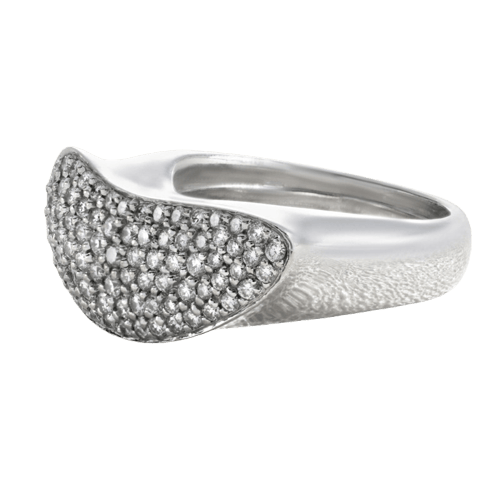 Bague 54 Bague de cocktail en or gris et diamants 58 Facettes 61E00276