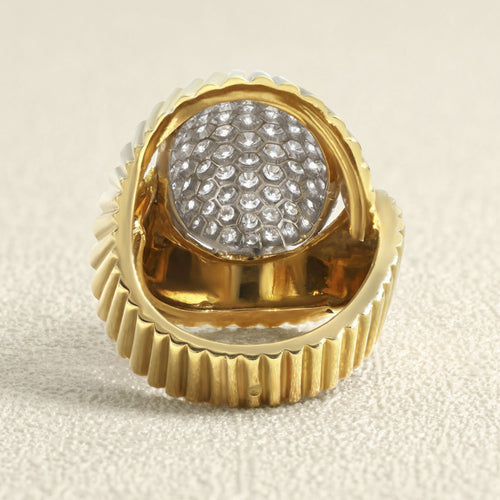 Bague 52 Bague - Solitaire en or jaune 18 carats et diamants 58 Facettes 61E00002