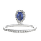 Bague 54 Bague en or blanc, saphir bleu et diamants 58 Facettes 61100040