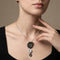 Collier Gavello Arum - Collier en or gris et diamants 58 Facettes 63700094