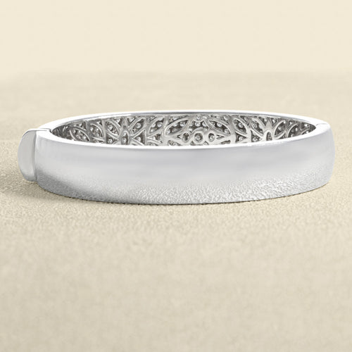 Bracelet 16 Waskoll - Bracelet jonc rigide en or gris 750 et diamants 58 Facettes 62800066