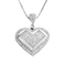 Pendentif Collier cœur en or blanc et diamants 58 Facettes 64700122