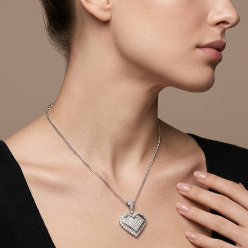Pendentif Pendentif - Pendentif en or gris et diamants 58 Facettes 64700122
