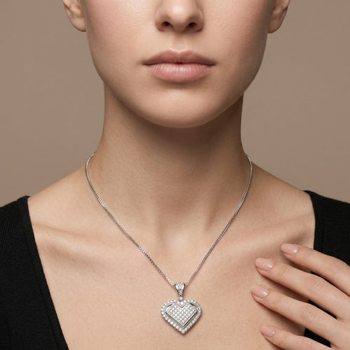 Pendentif Pendentif - Pendentif en or gris et diamants 58 Facettes 64700122