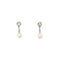 Boucles d'oreilles Boucles d’oreilles pendantes Art déco en or blanc 18 ct, perles et diamants 58 Facettes 23571