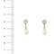 Boucles d'oreilles Boucles d’oreilles pendantes Art déco en or blanc 18 ct, perles et diamants 58 Facettes 23571