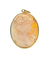 Pendentif Pendentif camée rose orangé en or jaune 18 carats 58 Facettes BO220414/GRANDCAMEEROSEORANGE