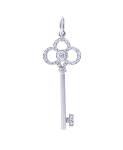Pendentif Tiffany & Co Tiffany Keys - Pendentif Clé Couronne GM en or blanc 18 carats et diamants 58 Facettes BO210551/CLEDETIFFANY&CO