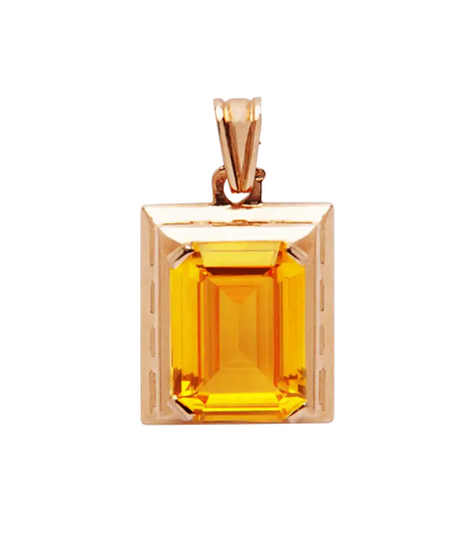 Pendentif Pendentif saphir jaune en or jaune 18 carats 58 Facettes BO220339/SAPHIRJAUNE