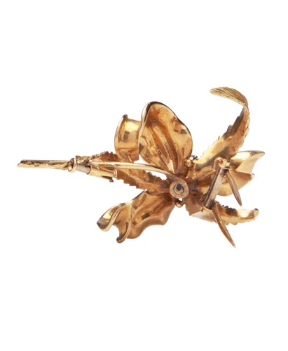 Broche Fleur de Diamants - Broche fleur en or jaune et diamants 58 Facettes BO220678/FleurdeDiamants