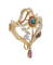 Broche Rafinity - Broche Art nouveau en or jaune 18 carats rubis péridot diamant 58 Facettes BO210741/RAFINITY