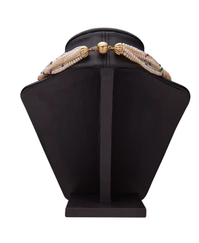 Collier Cocktail - Collier en or jaune perles, rubis, saphirs et émeraudes 58 Facettes BO220438/CocktaildePerlesetPIerresPrécieuses