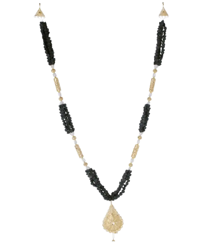 Collier Mille et Une Nuits - Collier en or jaune, perles et ambre noir 58 Facettes BO210735/MILLEETUNENUITS