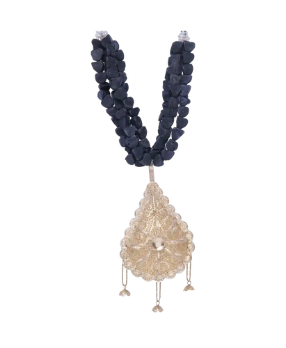 Collier Mille et Une Nuits - Collier en or jaune, perles et ambre noir 58 Facettes BO210735/MILLEETUNENUITS