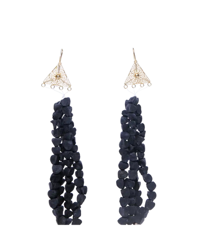 Collier Mille et Une Nuits - Collier en or jaune, perles et ambre noir 58 Facettes BO210735/MILLEETUNENUITS