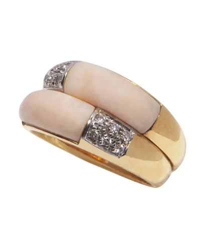 Bague 52 Deux Nuances de Rose - Bague cocktail en or jaune et diamants 58 Facettes BO230255/DEUXNUANCESDEROSE