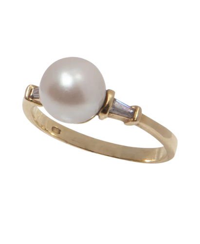 Bague 55 Allure - Bague épaulée en or jaune, perle et diamants 58 Facettes BO220424/ALLUREENBAGUETTES