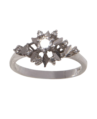 Bague 51 Bague alliance Tank circa 1940 en or blanc 18 carats et diamants 58 Facettes BO210505/ALLIANCECIRCA1950